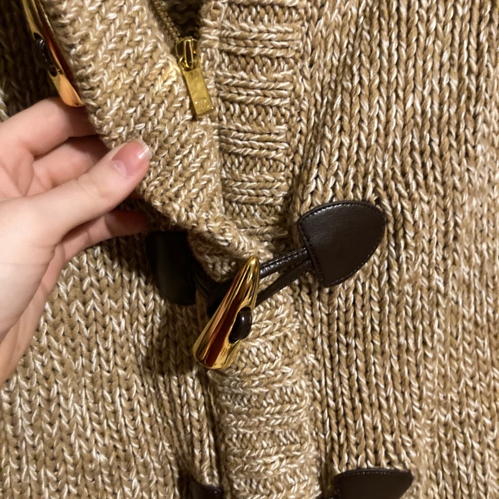 Michael Kors Tan Poncho Sweater Size M - Picture 2 of 6